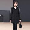 Winter new small warm thickened down cotton-padded jacket medium and long fashionable versatile cotton-padded jacket women's clothing