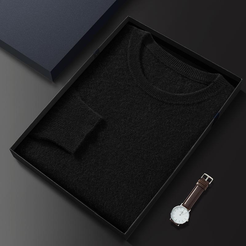 2025 Crew Neck Cashmere Shirt Warm Knitted Bottom Sweater Fashion Versatile Sweater