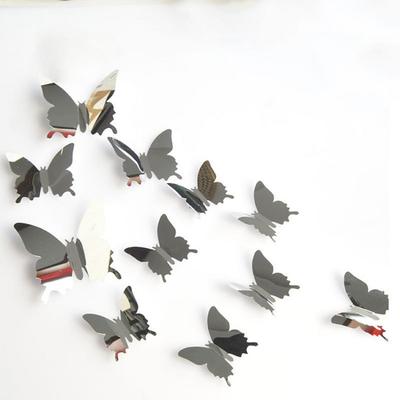 Wall Stickers Decal Butterflies 3D Mirror Home Decors CDN