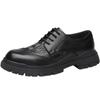 Brand Thick Designer Lace Up Oxford Shoes Round Toe Thick Platform Genuine Leather Shoes Luxury Men Casual Business Dress Shoes