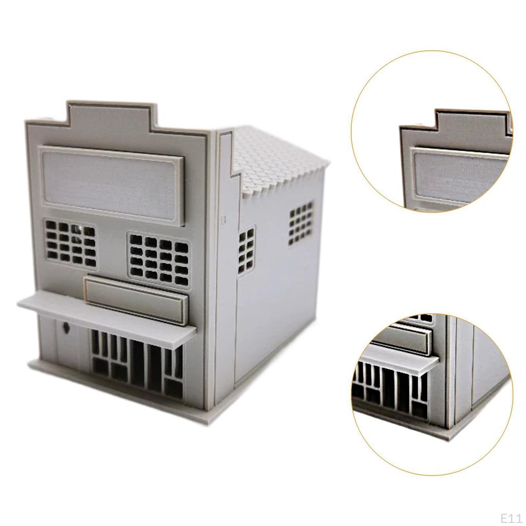 1/64 Building Model Assembled Model, Landscape Residential Modern House Architecture Scene for Sand