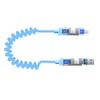 240W 4-in-1 Retractable spring super fast charging data cable For iPhone15 16 Samsung supports carplay data cable