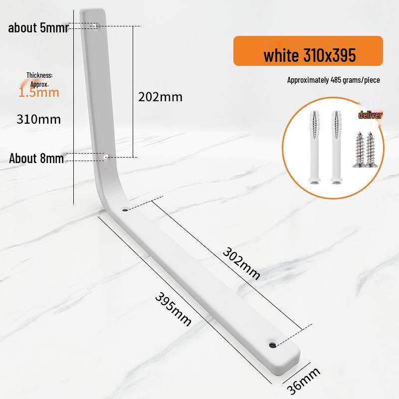 Stainless Steel Curved Wall-Mounted Triangular Shelf Bracket