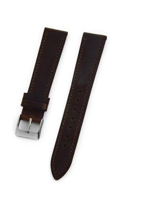 CASSIS Kalbsleder Uhrenarmband LAVAL 18mm mit Wechselwerkzeug (Dunkelbraun)