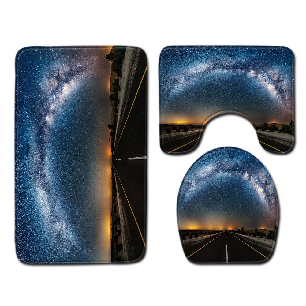 

Коврик для ванной в виде звезды, туалетный набор из трех частей 45cmx75cm