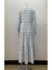 2023 Autumn/Winter Retro Stand Collar Loose Plus Size Fashion Long Dress