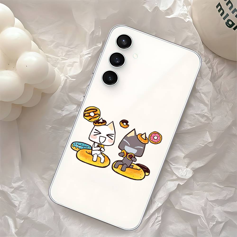 

INS Милый Чехол-Кот T-Toro Inoue-S для Samsung Galaxy S25 S24 S23 S22 S21 FE Ultra Plus A32 A53 A13 A31 Мягкий Чехол S24PLUS
