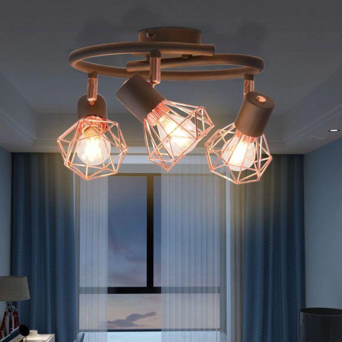 VidaXL Ceiling Light with 3 LED Filament Bulbs 12 W 244395