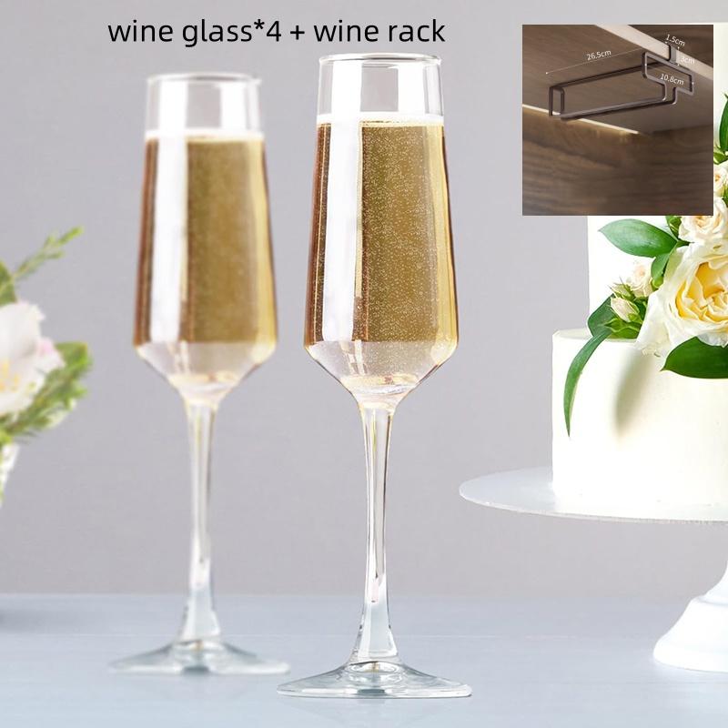 Wine Goblet Champagne Flute Wine Glass Set Wine Rack Wine Glass Home Glass For Wedding Parties Bar Picnics Flute Beer Mug