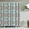 Decorative Shower Curtain Floral Print with White Flowers Blue and Orange PatternLong Size for Bathroom Decorations Perfect Gift