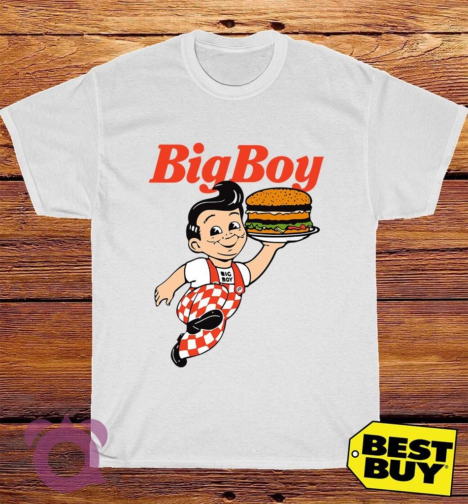 New Bob's Big Boy Logo Men's Funny T-Shirt Made In USA Size S to 5XL