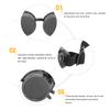 ABS Industrial Vintage Spiked Steampunk Unique Goggles Cycling Glasses Double Layer Windproof SunglassesBlack