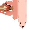 Soft Silicone Door Guard Silencer Lock Sleeve, 5-Position Adjustable Latch Cover Buffer, Anti Collision Stopper Cute Bear Cushion for Noise Reduction,