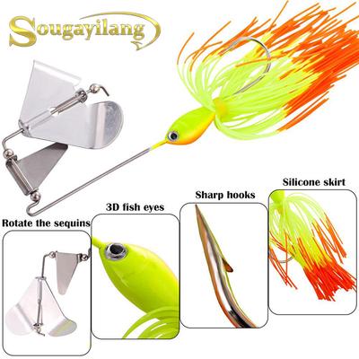 1 Adet Balıkçılık Sert Spinner Cazibesi Spinnerbait Gölet Pike Bas Balıkçılık için Sihirli Buzz