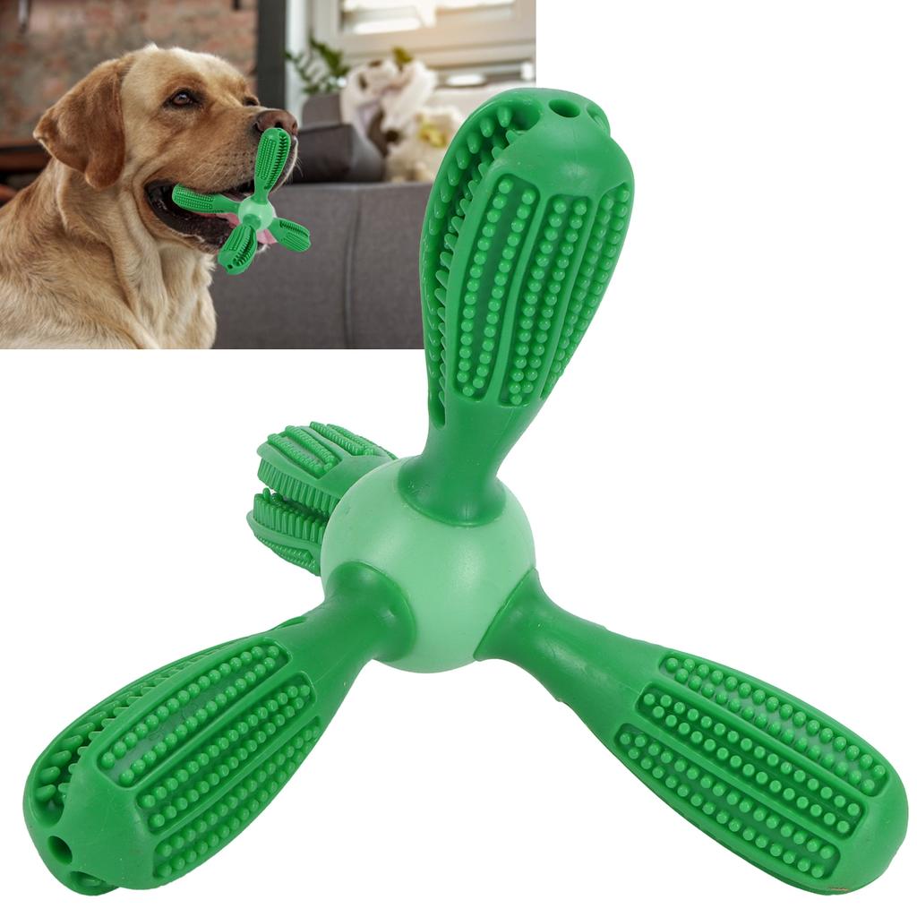 Dog Toothbrush Stick TPR Pet Molar Rod Teeth Cleaning Dental Educational Chew ToyGreen