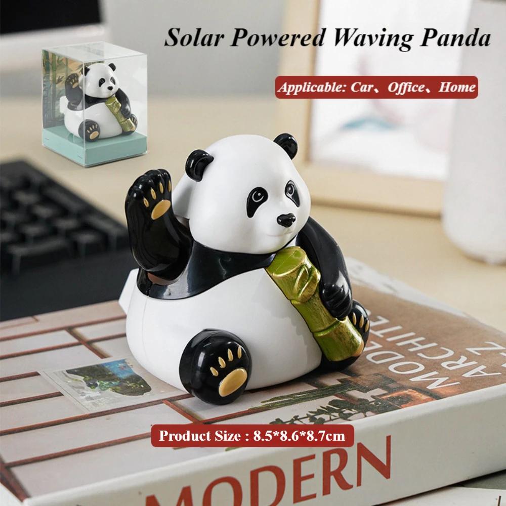 New Car Decoration Solar Energy Decoration Shaking Head Doll Cute Panda Shape Decoration Gift Creative Interior Automotive