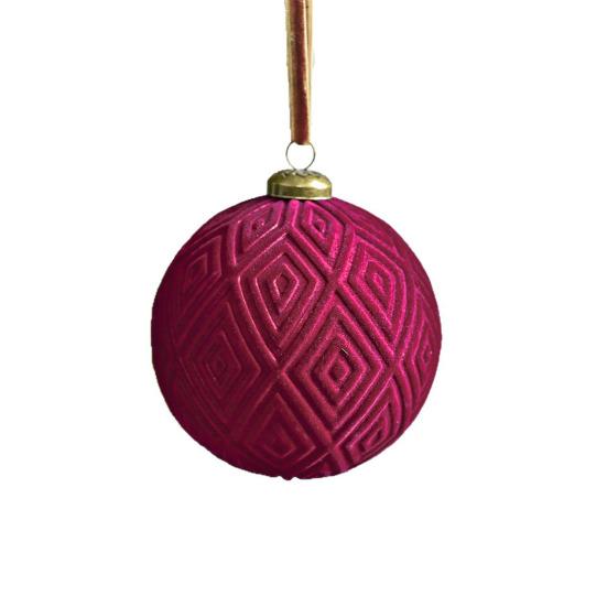 9Pcs Velvet Christmas Ball Ornaments Retro Shatterproof Baubles Elegant Winter Holiday Decorations for Home Indoor Outdoor Celebration