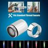 Change Automatically LED Faucet Head Glow Water Saving Stream Light Faucet Aerator Tap Nozzle for Kitchen Bathroom