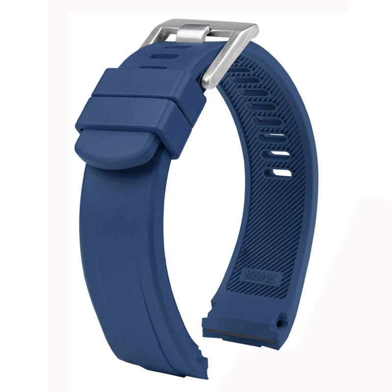 For Seiko PROSPEX SSC813P1 SSC909P1 Panda Rubber Curved End Black Blue Orange Watch Strap Silicone Waterproof Soft Man Watchband