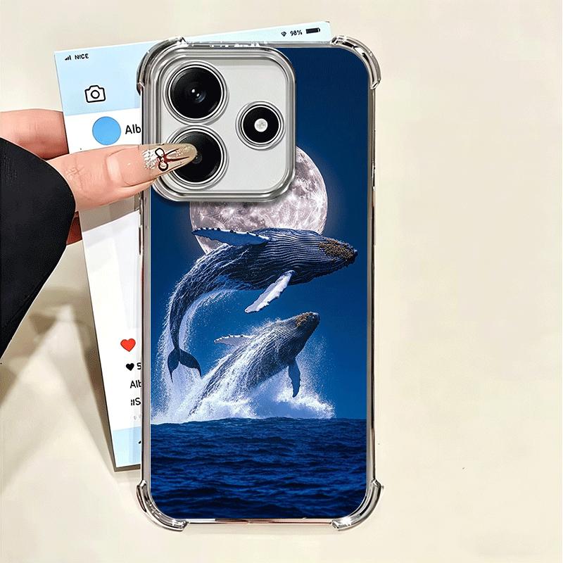 Humpback Whale Sea Giant Soft Phone Case For Xiaomi Poco X7 X8 Pro Max X6 X5 X3 F8 Ultra F7 M8 M7 M5S Redmi 15C 15A 15 14C 13C 1