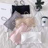 Ice silk word wrap chest anti-light underwear girls sexy tube top bottom sling small vest women wear thin