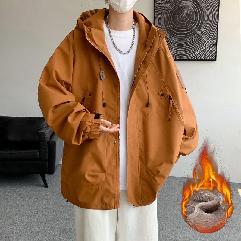 

Новая вельветовая рабочая одежда, уличная водонепроницаемая вельветовая куртка с капюшоном, ветрозащитная трендовая вельветовая осенне-зимняя куртка 3XL