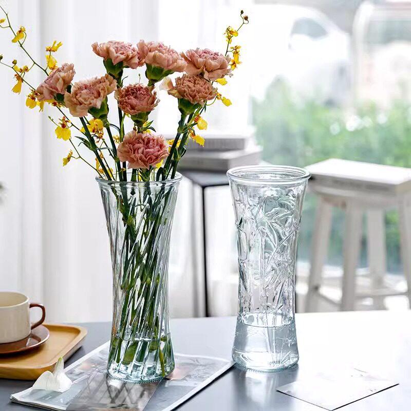Extra Large Transparent Glass Vase for Hydroponic Bamboo & Fresh Flower Arrangements