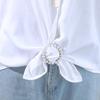 1Pcs Pearl Rhinestone Clothing Corner Knot Buckle Waist Buckle Silk Scarf Clothes T-Shirt Shirt Hem Buckle Luxury Decorative