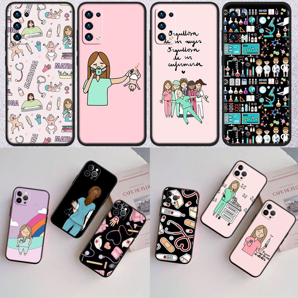 Arzt Krankenschwester Muschel Handyhülle für Samsung Galaxy A11 A12 A13 A15 A52S A53 A55 A56 A70 A71 A72 A73 F06 F16 F56 S10 Plus S10e
