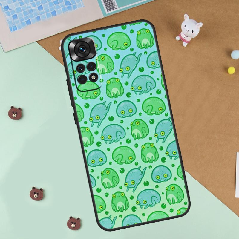 Cartoon Frogs Case For Xiaomi Redmi Note 13 14 9 10 11 12 Pro 10S 11S 12S Cover For Redmi 13C 10C 12C 14C