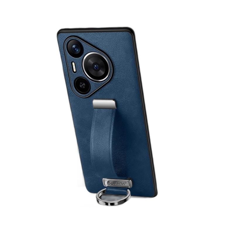 

Suitable for Huawei Pura70pro Mobile Phone Case Ring Bracket Wristband Huawei Anti-fall 70ultra Business Leather Case Huawei Pura 70