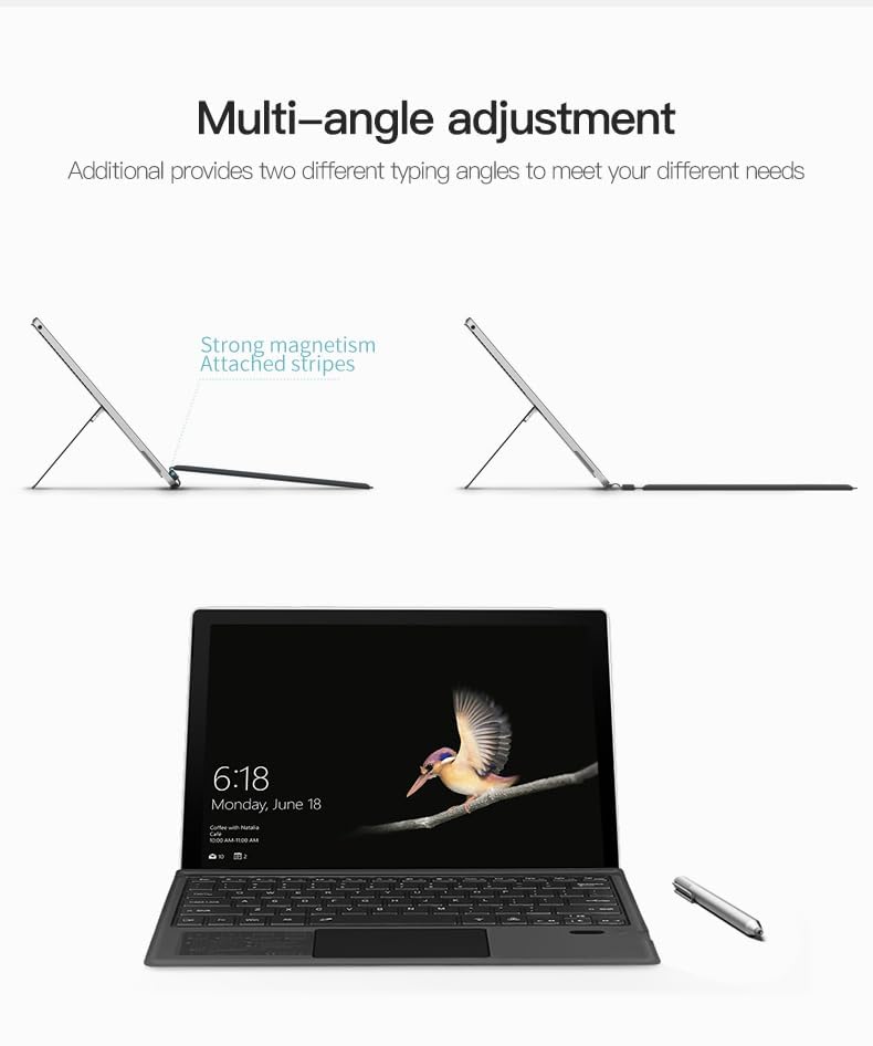 Surface Pro 8 Keyboard with English Magnetic for Surface Pro Pro Pro Pro and Surface Pro X Tablets 11/Pro 10/Pro 9/Pro Touchpad, Bluetooth, Layout,