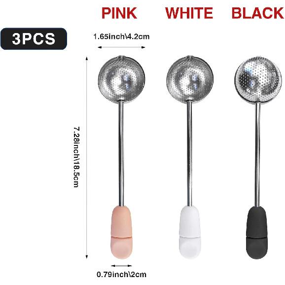 3Pcs Stainless Steel Mesh Twisting Tea Ball Infuser, Reusable Stainless Steel Loose Leaf Tea Steeper, Fine Mesh Tea Interval Diffuser Strainer for