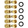 Quick Connect Hose Fittings 3/4" GHT - Solid Brass Garden Hose Connectors, No-Leak Design & Universal Fit for Instant Connection (2 Sets)