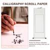 EXCEART Hanging Blank Calligraphy Traditional Chinese Wall Scroll for Calligraphy Calligraphy Paper Scroll, Paper, 46.85x6.30 Inches, Practice,