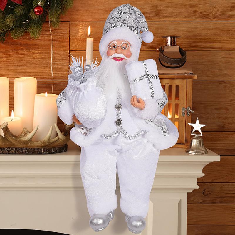 1PC Festive Santa Claus Decor for Shop Displays Handcrafted Santa Ornament for Mantle
