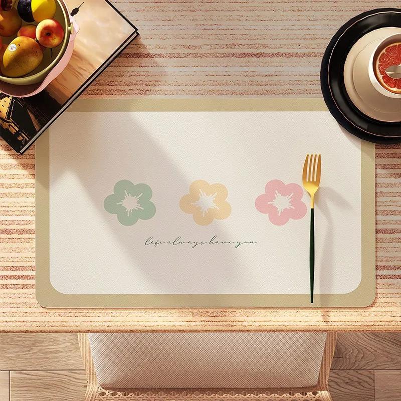 Modern Minimalist Silicone Leather Placemat Waterproof Oil-Resistant Heat-Resistant Easy Clean Luxury Table Mat Dining Kitchen