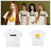 H2H T Shirt Hearts2Hearts Cotton T Shirt Kpop TANG Lemon What _ Letter Print Tops Summer High Qualit T-shirt Lightweight Breathable Clothes