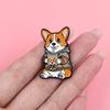 Cute Corgi Enamel Pin Dog Brooch Lapel Pins Badge On Backpack Clothing Accessories Fashion Jewelry Friends Gifts