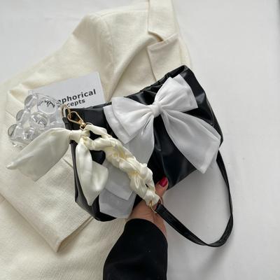 Summer New Fashion Underarm Bag Women's 2025 New Fashion Bow Shoulder Bag Sweet and Cute Messenger Bag