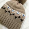 New Warm Knitted Hat for Women for Women Korean Style Versatile Plus Velvet Thickened Windproof Ear Protection Wool Hat