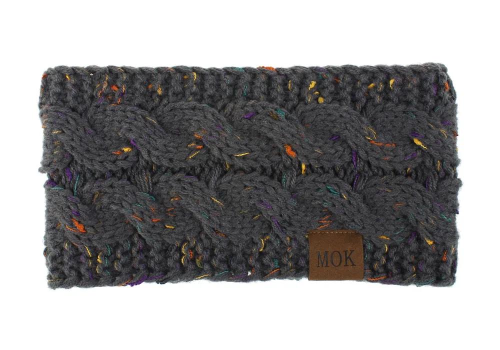 Neuestes Breites Gestricktes Wolliges Stirnband Winter Warm Ohr Damen Verdicken Turban Haarschmuck Mädchen Haarband Kopfbedeckungen Ohrwärmer