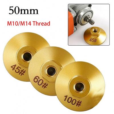 1Pcs 45/60/100# 2 Inch 50mm Brazed Flat Grinding Head Abrasive Polishing Pad Marble Quartz Granite Cobblestone Grind Sharp Tool