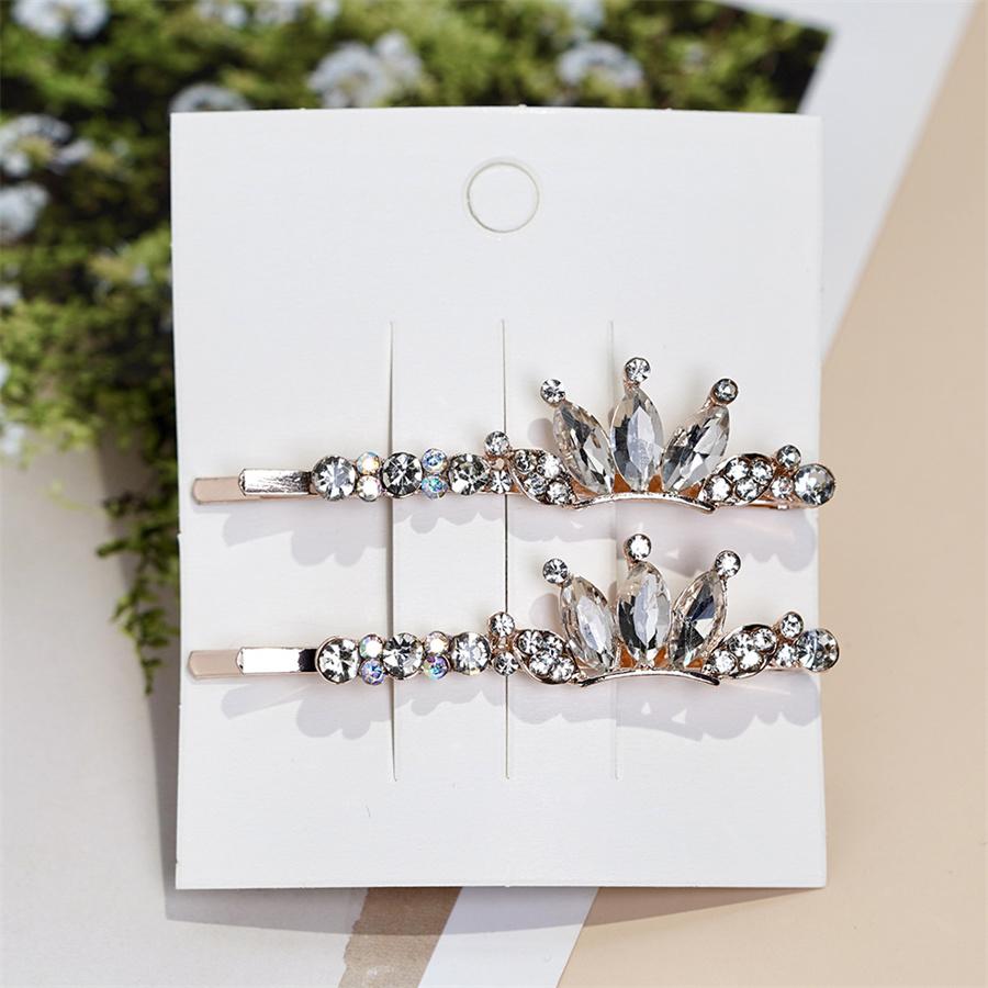 

новые Блестящие Металлические Заколки для Волос со Стразами для Женщин Модные Золотистого и Серебристого Цвета Шпильки Аксессуары для Волос Зажимы Ювелирные Изделия