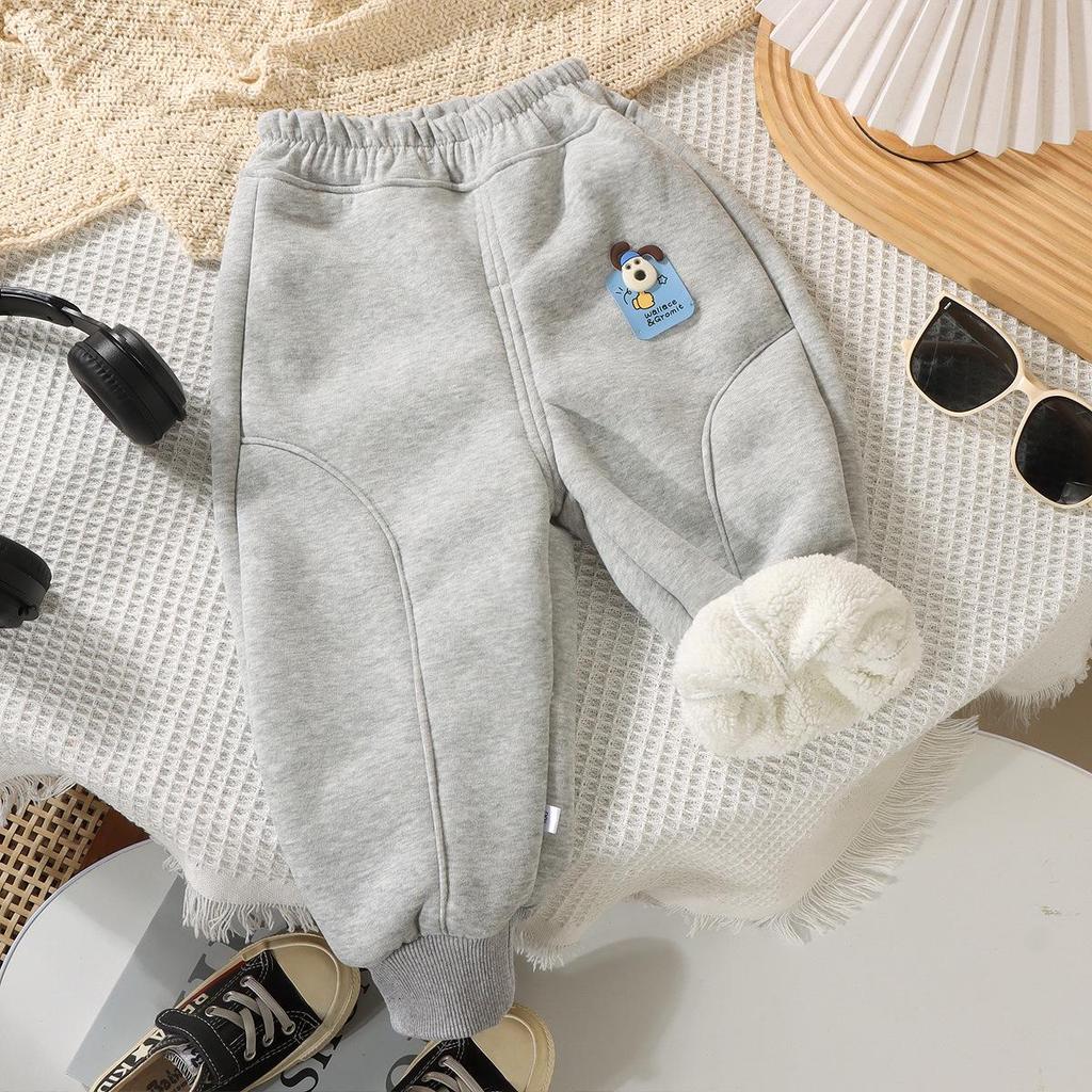 New Fleece-Lined Children's Pants: Cozy Autumn/Winter Sweatpants and Joggers for Boys and Girls