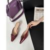 Baotou half slippers autumn new with skirt low heel bow Mary Jane shoes women
