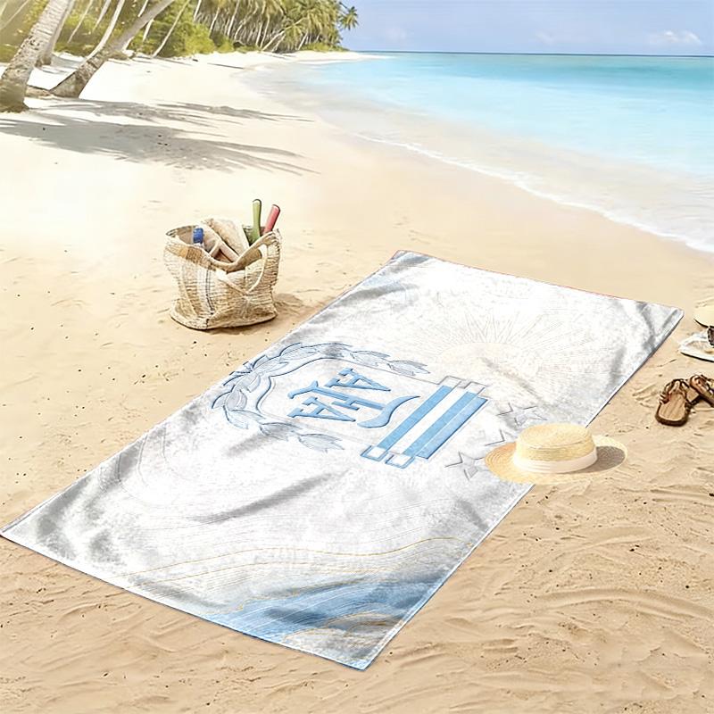 Argentinien Nationalmannschaft Print Strandtuch, Großes Weiches Schnelltrocknendes Handtuch für Strand Camping Schwimmen