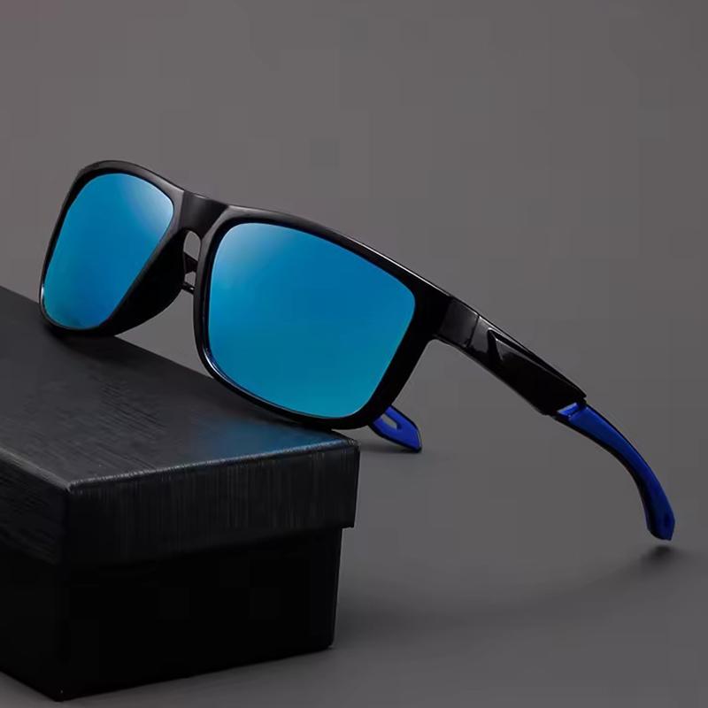Mode Sonnenbrille für Herren Damen Klassischer quadratischer Rahmen Outdoor Fahren Spiegel Nachtsicht Sonnenbrille