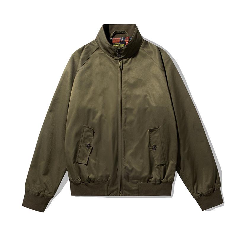 

OKONKWO Harrington Jacket: Celebrity Style Stand Collar Classic G9 XL