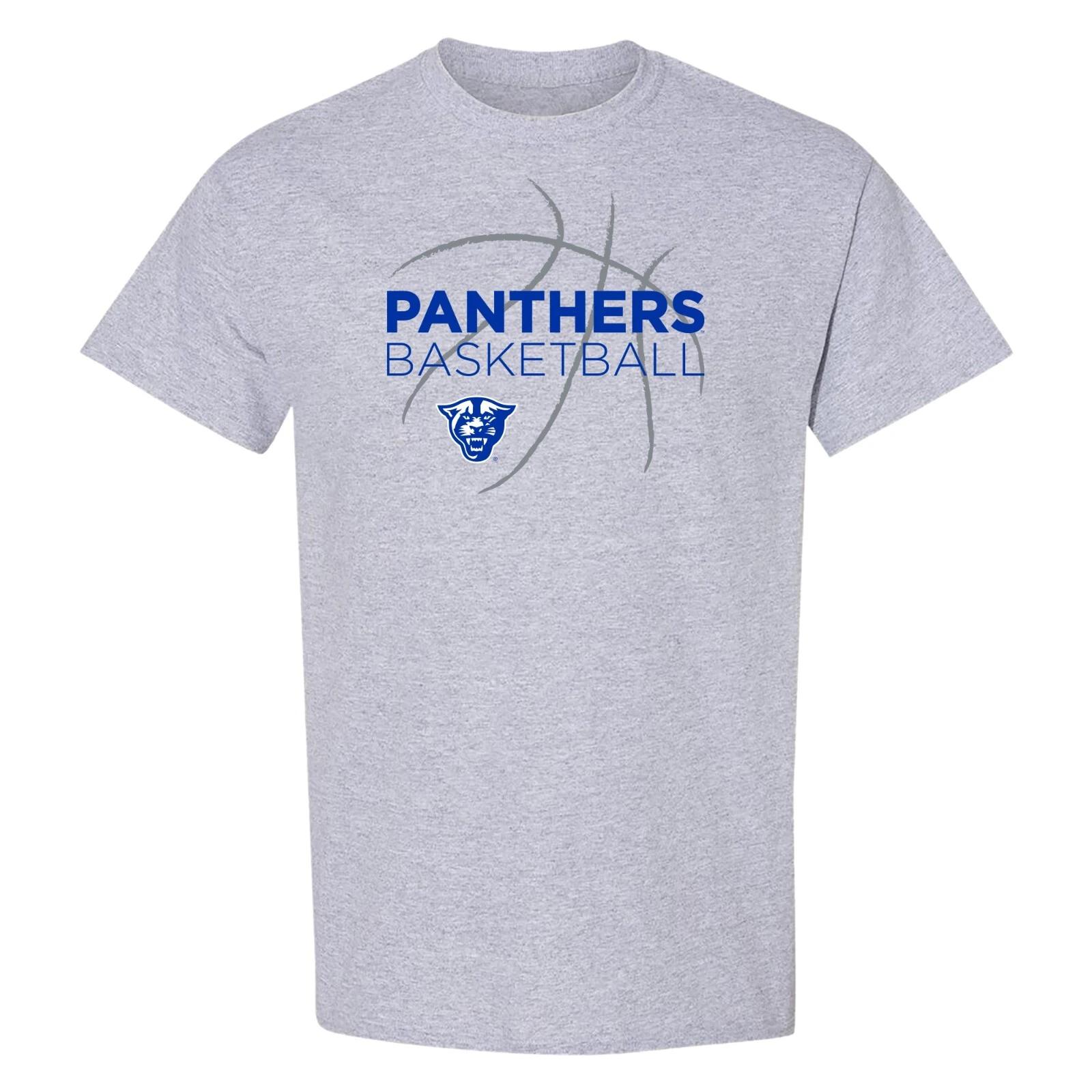 Georgia State Panthers University Basketball Sketch T-Shirt - Sport Grey 2XL